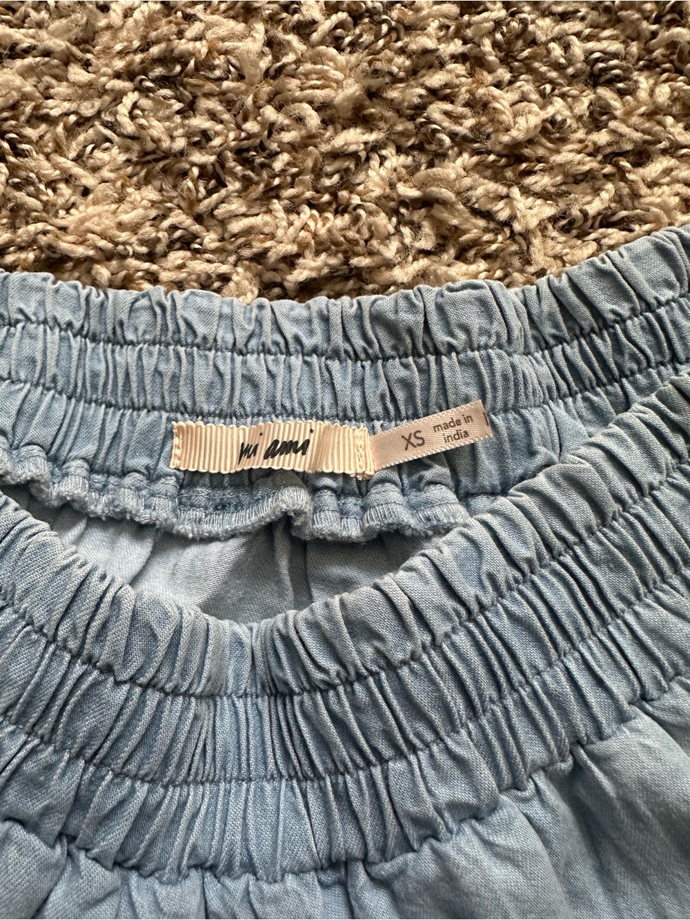 miami light blue mini skirt